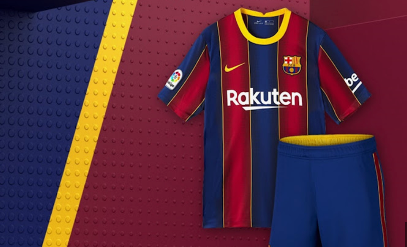 FC Barcelona 2020/2021 home jersey featuring blaugrana stripes